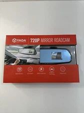 Yada RoadCam 720P Mirror Camera, 120-Degree Wide Angle Lens, G-Sensor Technology