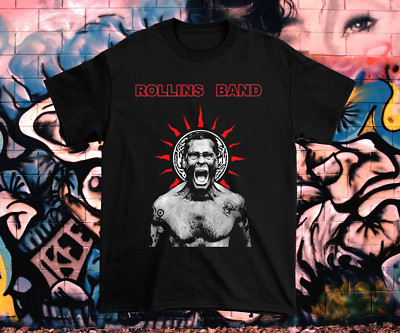 Rare Rollins Band Short Sleeve Unisex Black Size S 234XL T Shirt
