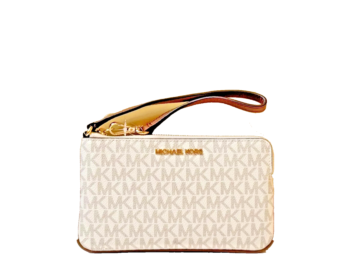 Michael Kors★Jet Set Travel Stud Clutch スタッツ付クラッチ Michael Kors Jet Set Travel Large Wristlet Clutch - Beige