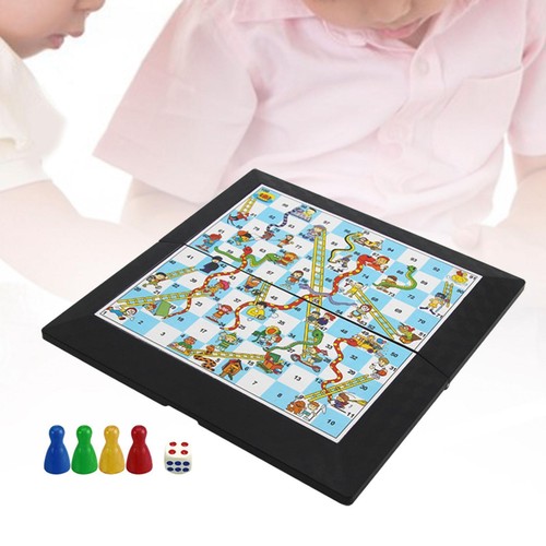 Snake and Ladders Board Game Folding Chess Board for Kids Family - Picture 7 of 7