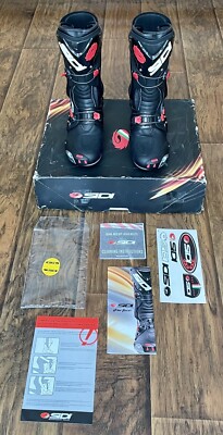 Sidi Stivali Vortice Air Motorcycle Boots   New Open Box   Mens Size 8.5   Black