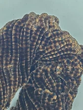 BLACK & DARK BROWN Variegated Rayon Chenille Fly & Jig Tying 4 Yard Pack