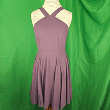 NWT Lulu's Womens Dusty Purple Forevermore Skater Dress Large