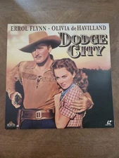 "Dodge City" Laserdisc LD Extended Play - Errol Flynn, Olivia de Havilland