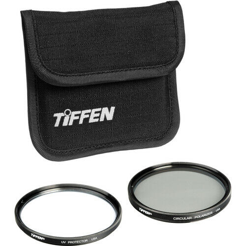 New Tiffen 77mm UV Protection & Circular Polarizing Filter Photo Twin Pack 77PTP - Picture 1 of 9