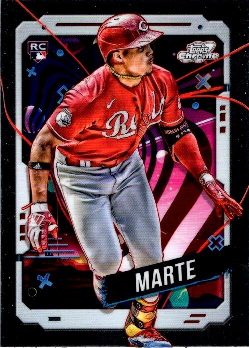 Noelvi Marte 2024 Topps Chrome Cosmic Base Rookie Card #16 - Reds