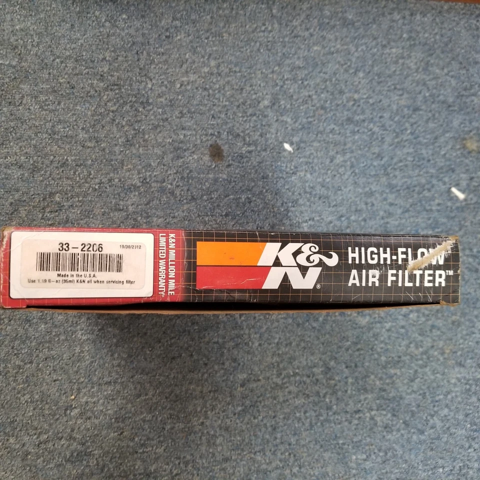 Filtro de aire de alto flujo lavable reutilizable K&N 33-2206 para Chrysler y Dodge Foto 4 de 4