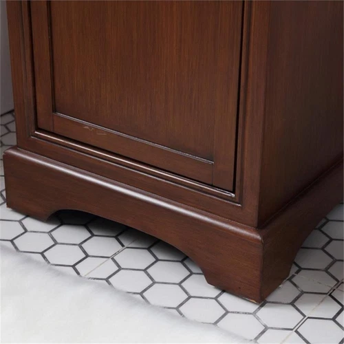 Elegant Decor Americana 19" Single Marble Top Bathroom Vanity in Teak - Picture 15 of 18