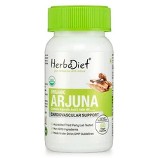 Organic Arjuna Bark Capsules Maintain Healthy Blood Pressure Heart Liver Support