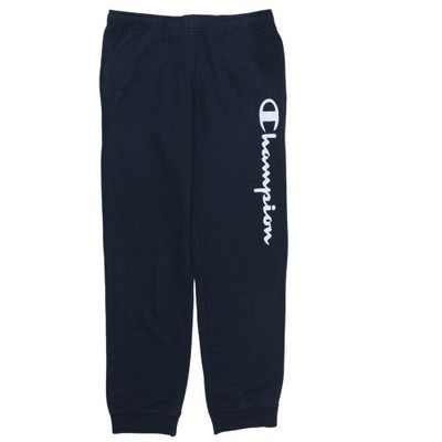 Champion Herren Schwarz Fleece Jogginghose M Regular Fit Logo Sporthose