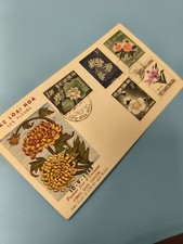 Ancienne enveloppe FDC Vietnam fleurs 1965 timbres oblitérés collection