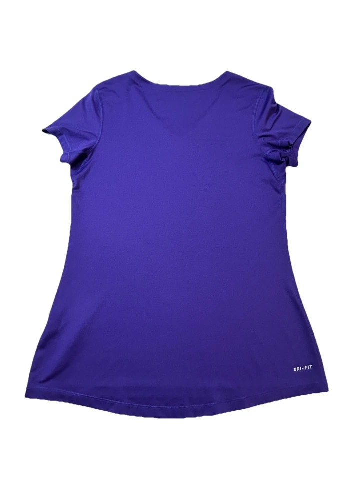Nike Pro Dri-Fit Shirt Womens Large Purple Stretch Athletic Top Performance - Image 2 of 4
