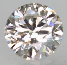 Certified 0.77 Carat D VVS2 Round Brilliant Natural Enhanced Loose Diamond 5.95m
