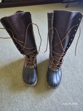 L.L.Bean Men's Hunting Boots Lace-Up Brown/Black/Tan Made in USA Size 8 M
