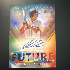 2021 Bowman's Best Future Vibrance Blaze Jordan #BFVA-BJ /150 Auto Rookie Red S…