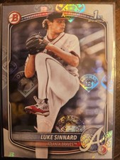 2025 Bowman Luke Sinnard Bowman Prospects Bowman Retro Logo Foil #BP-62 (RC)