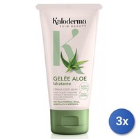 3X Kaloderma Handcreme 100 Ml. Tube Gelee' Aloe Hergestellt In Italien