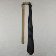  91 Tommy Hilfiger Men's Blue Geo Classic Vintage Wide Silk Neck Tie 58X3.75