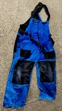 Ice Armor Fishing Bibs Overalls Pants Snow Clam Outerwear Fish 2XL Blue Black