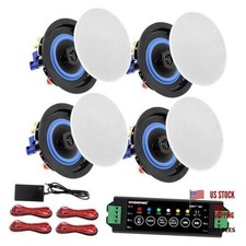 4 Inch Bluetooth Ceiling Speakers,320W 2-Way System, 4 Speakers, Wired