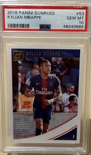 KYLIAN MBAPPE * PSA 10 * 2018 PANINI DONRUSS * FRANCE WORLD CUP REAL MADRID #53