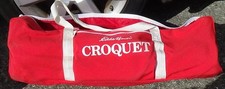 Vintage FORSTER Wooden Croquet Complete Set with Carry Bag instructions