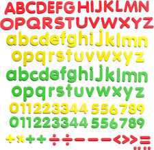 123 PCs Magnetic Form Letters and Numbers with Uppercase and Lowercase Plus S...