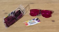/L K Magenta Color Therapy Glasses for Chakra Healing, Chromotherapy, and Mood