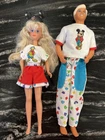 Vintage Barbie Mattel Ken & Skipper Disney Set of 2 Dolls W/ Clothes, No Shoes