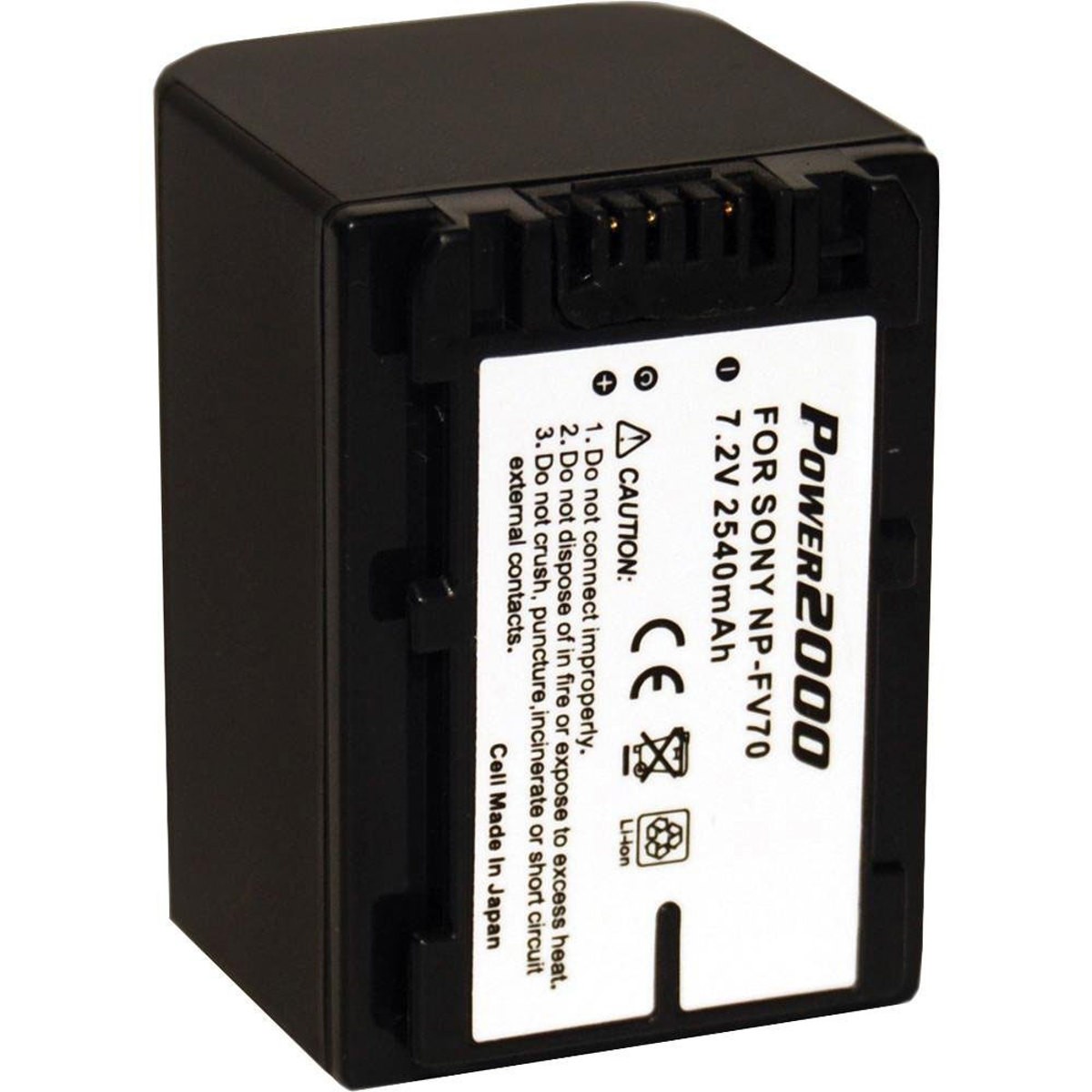 Сменный литий-ионный аккумулятор Power2000 NP-FV70 7,2 В 2540 мАч для видеокамеры Son