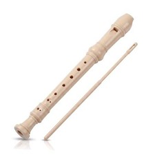Soprano Recorder for Beginners - German Fingering 3-Piece | Descant Flute White