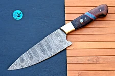 Custom Hand Made Forged Damascus Steel Chef Steak Knife 2560