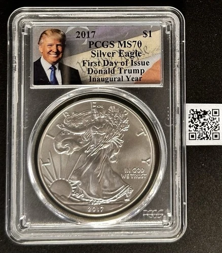 🇺🇸 2017 ASE PCGS MS70 - FIRST DAY OF ISSUE TRUMP INAUGURAL YEAR - "VERY RARE”
