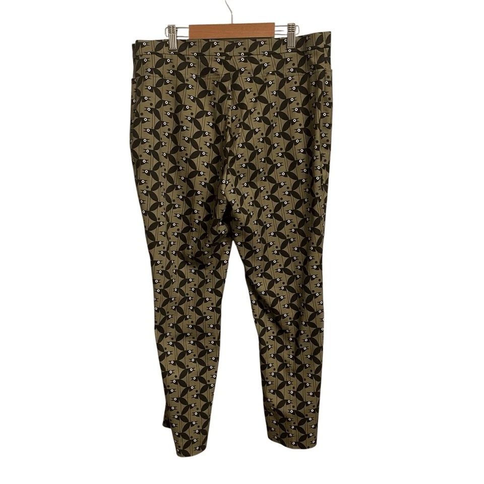 Akris Punto Franca Bird Print Ankle Pants Size 10 - Image 4 of 4