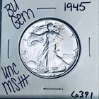 1945 BU GEM LIBERTY WALKING SILVER HALF UNC MS+++ U.S. MINT RARE COIN 6391