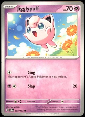 Jigglypuff 083/193 SV02: Paldea Evolved Regular LP Pokemon TCG