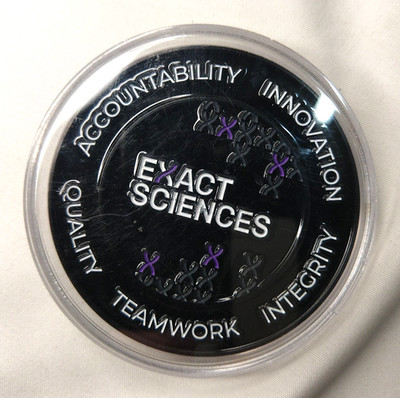 EXACT SCIENCES Corporate Challenge Coin goals medallion 2.5''