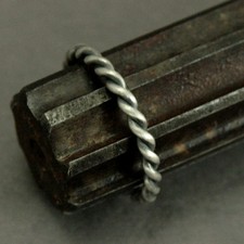 Handmade Twist Stacking Ring Patterned Sterling Silver Stacking Wedding Band