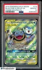 2019 Pokemon Sun & Moon Cosmic Eclipse #215 FA Blastoise & Piplup GX PSA 10