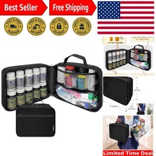Spacious Zippered Pill Organizer - Lightweight, Waterproof Medicine Storage Bag