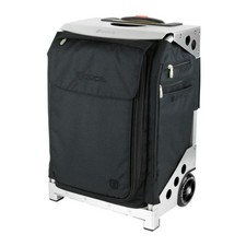 Zuca Flyer Rolling Carry On Case Travel Bag Black Silver Frame