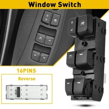 For Hyundai Elantra 2014-2016 Left Driver Master Door Window Switch Black Auto