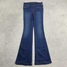 Spanx Flare Jeans Womens XS Blue Denim Pull On Stretch