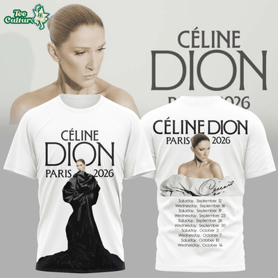 Celine Dion Paris Tour 2026 AOP T-Shirt