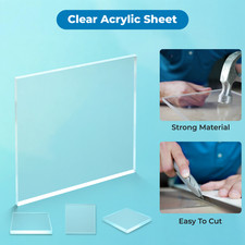 Clear Acrylic Sheet Plexiglass Board with Protective Film, Partitions, and Signs