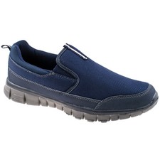 MENS DEK NEPTUNE SUPER LIGHTWEIGHT MEMORY FOAM NAVY BLUE SLIP ON SHOES T875C KD