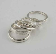 5 PCs. Stacking Rings, 925 Sterling Silver Ring, Handmade Ring, Midi , All size