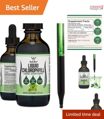 Double Wood  Liquid Chlorophyll Drops - Energy, Digestion & Skin Benefits