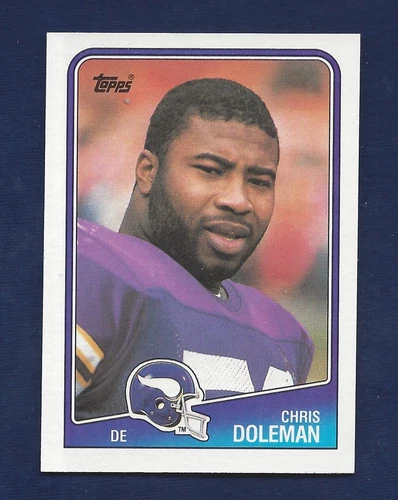 RAZOR SHARP CENTERED 1988 TOPPS FOOTBALL  #157 CHRIS DOLEMAN HOF RC .99SH E705