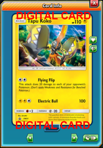PTCGO Digital Card! Tapu Koko #31 SM Promo Pokemon TCG Online